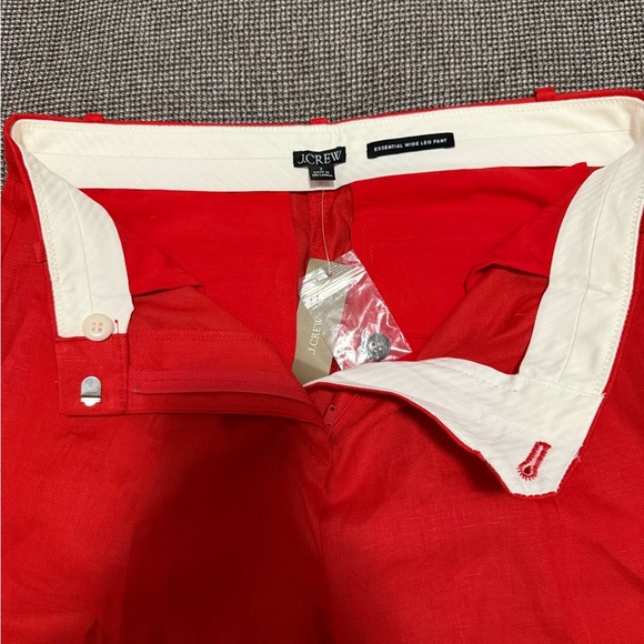 J. Crew Women's Bold Wide Leg Linen Pants - Picture 4 of 6